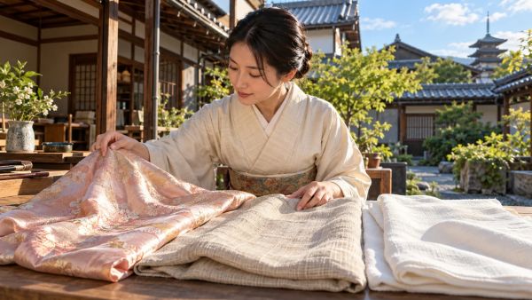 Comparatif des tissus : bien choisir pour votre kimono
